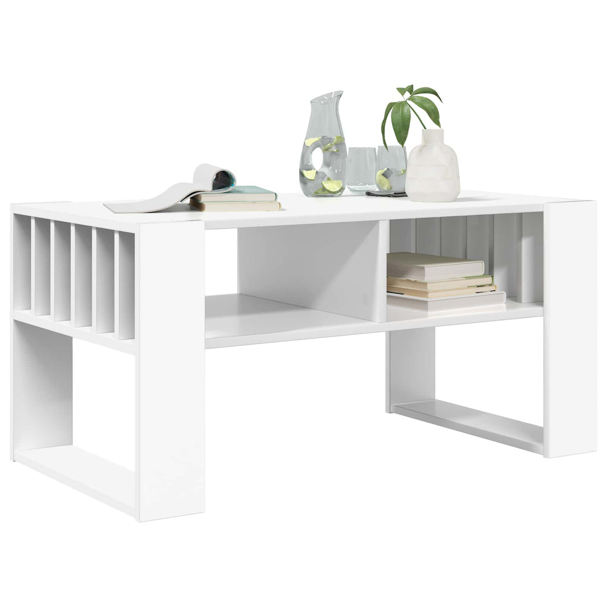 Couchtisch Weiß 92 x 49,5 x 45 cm Holzwerkstoff