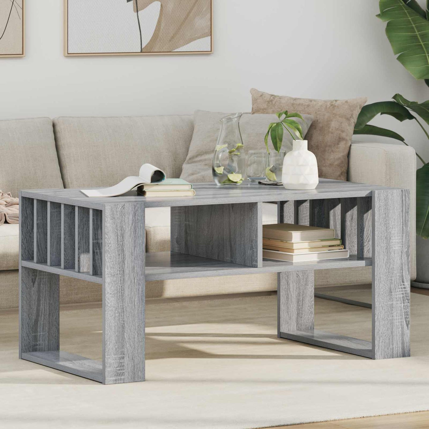 Couchtisch Graues Sonoma 92 x 49,5 x 45 cm Holzwerkstoff