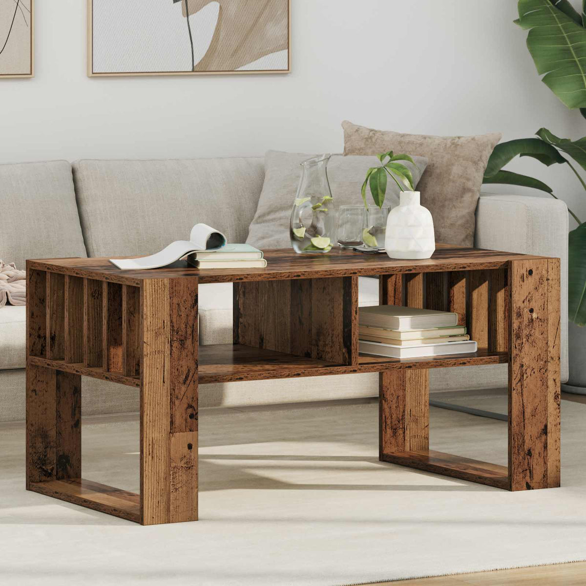 Couchtisch Altholz 92 x 49,5 x 45 cm Holzwerkstoff