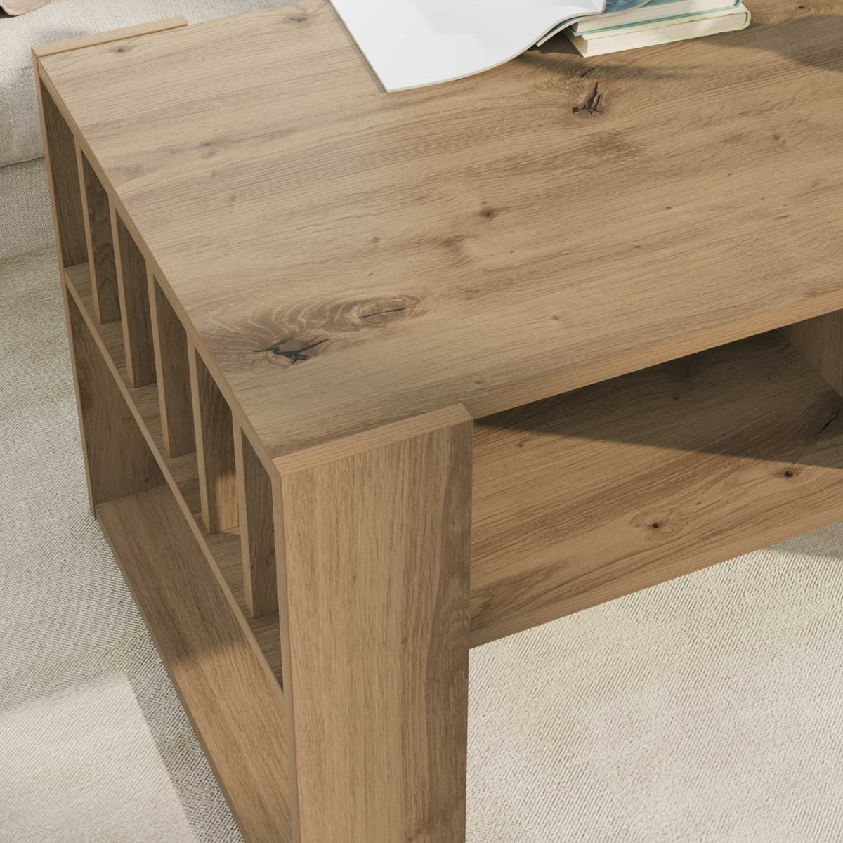 Couchtisch Artisan-Eiche 92 x 49,5 x 45 cm Holzwerkstoff