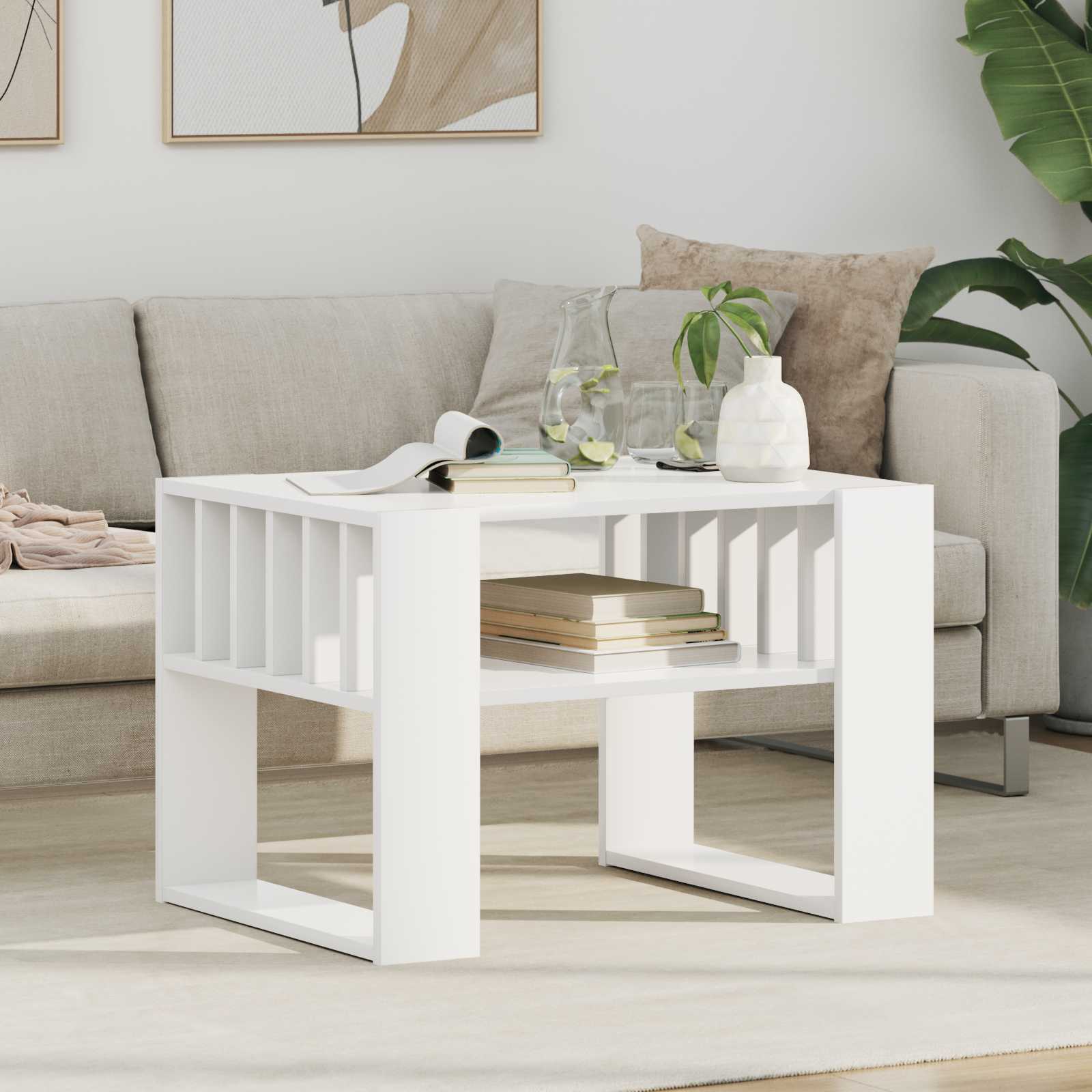 Couchtisch Weiß 66 x 49,5 x 45 cm Holzwerkstoff