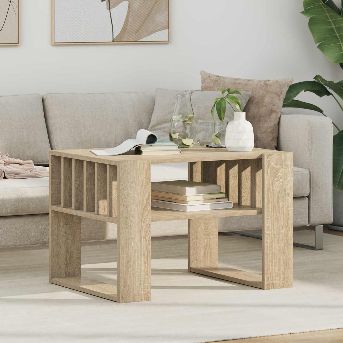 Couchtisch Sonoma-Eiche 66 x 49,5 x 45 cm Holzwerkstoff
