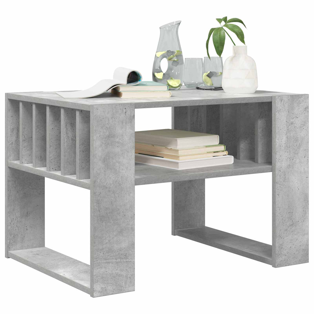 Couchtisch Beton Grau 66 x 49,5 x 45 cm Holzwerkstoff