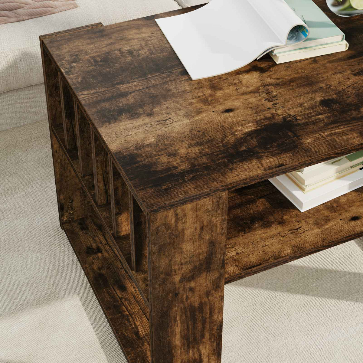 Couchtisch Räuchereiche 66 x 49,5 x 45 cm Holzwerkstoff