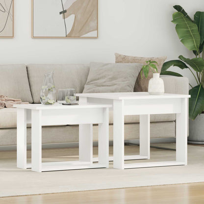 Kaffeetisch Set 2 stk. Weiß 50 x 52 x 42 cm Holzwerkstoff