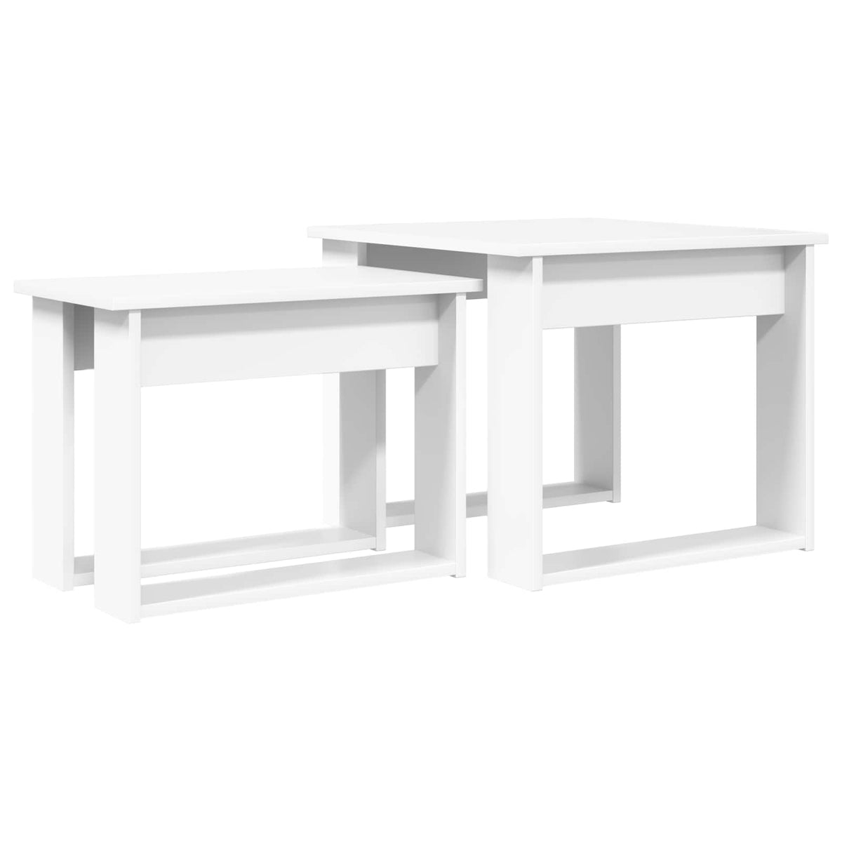Kaffeetisch Set 2 stk. Weiß 50 x 52 x 42 cm Holzwerkstoff