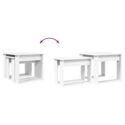Kaffeetisch Set 2 stk. Weiß 50 x 52 x 42 cm Holzwerkstoff