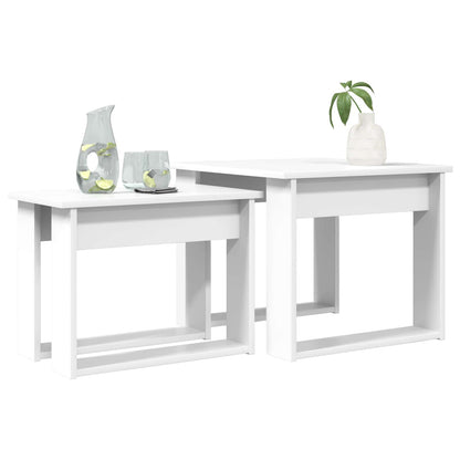 Kaffeetisch Set 2 stk. Weiß 50 x 52 x 42 cm Holzwerkstoff