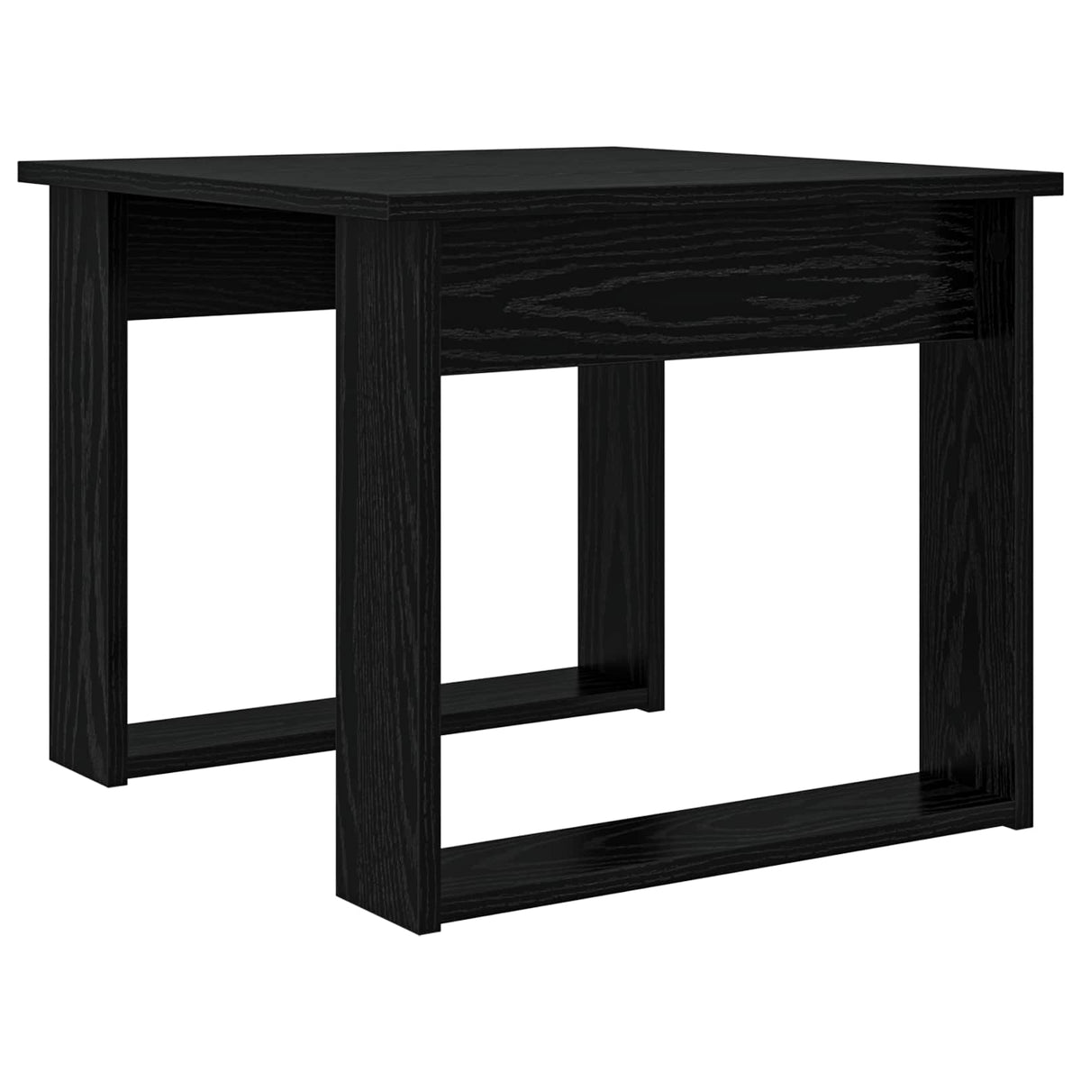 Kaffeetisch Set 2 stk. Schwarz Eichen-Optik 50 x 52 x 42 cm