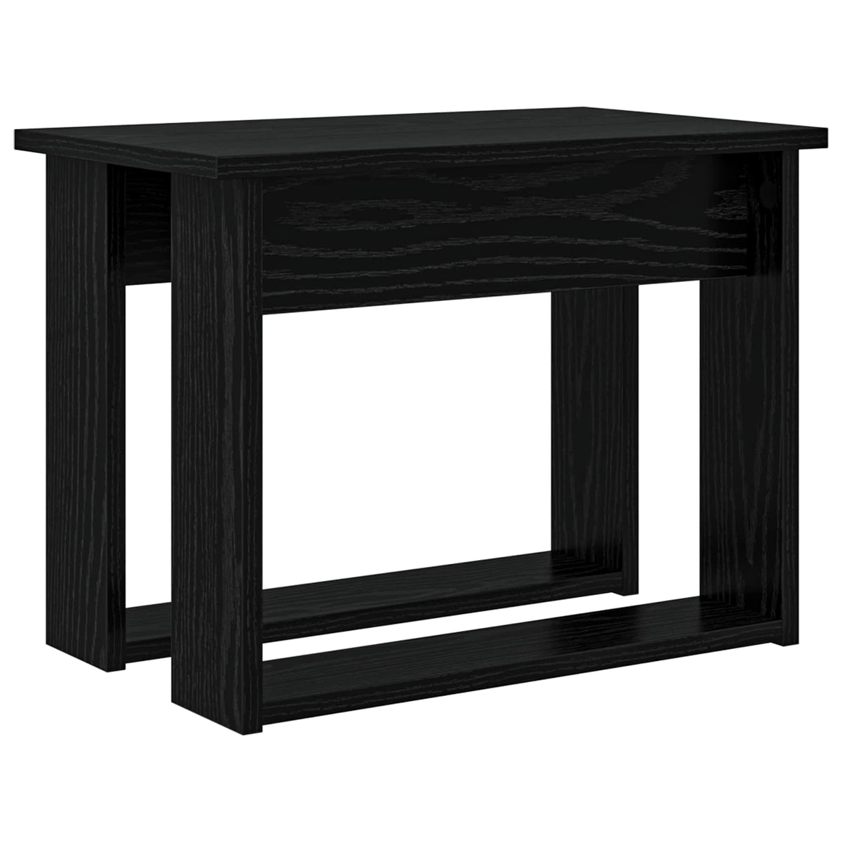 Kaffeetisch Set 2 stk. Schwarz Eichen-Optik 50 x 52 x 42 cm