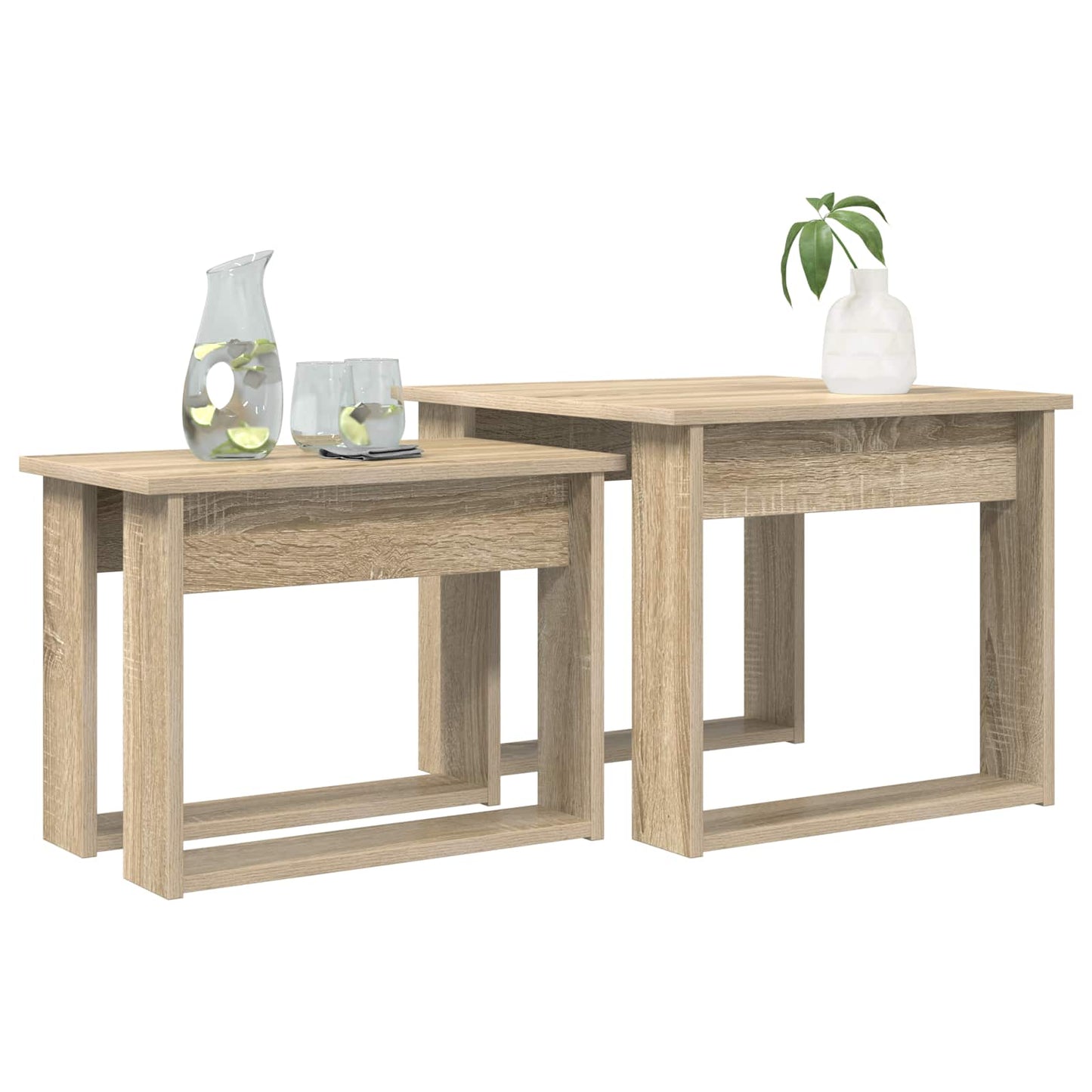 Kaffeetisch Set 2 stk. Sonoma-Eiche 50 x 52 x 42 cm