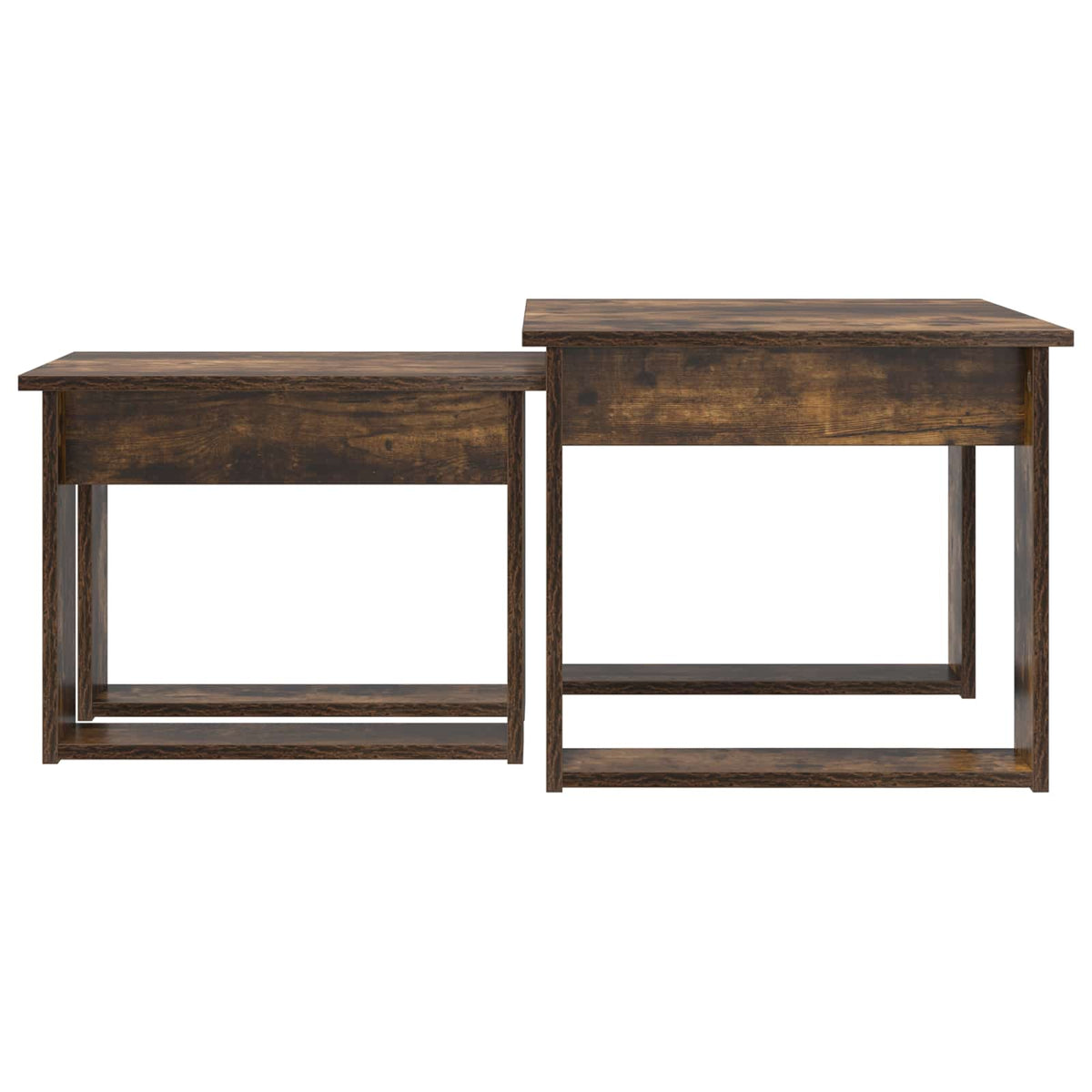 Kaffeetisch Set 2 stk. Räuchereiche 50 x 52 x 42 cm