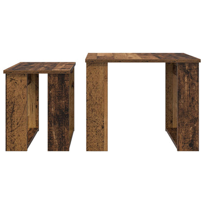 Kaffeetisch Set 2 stk. Altholz 50 x 52 x 42 cm Holzwerkstoff