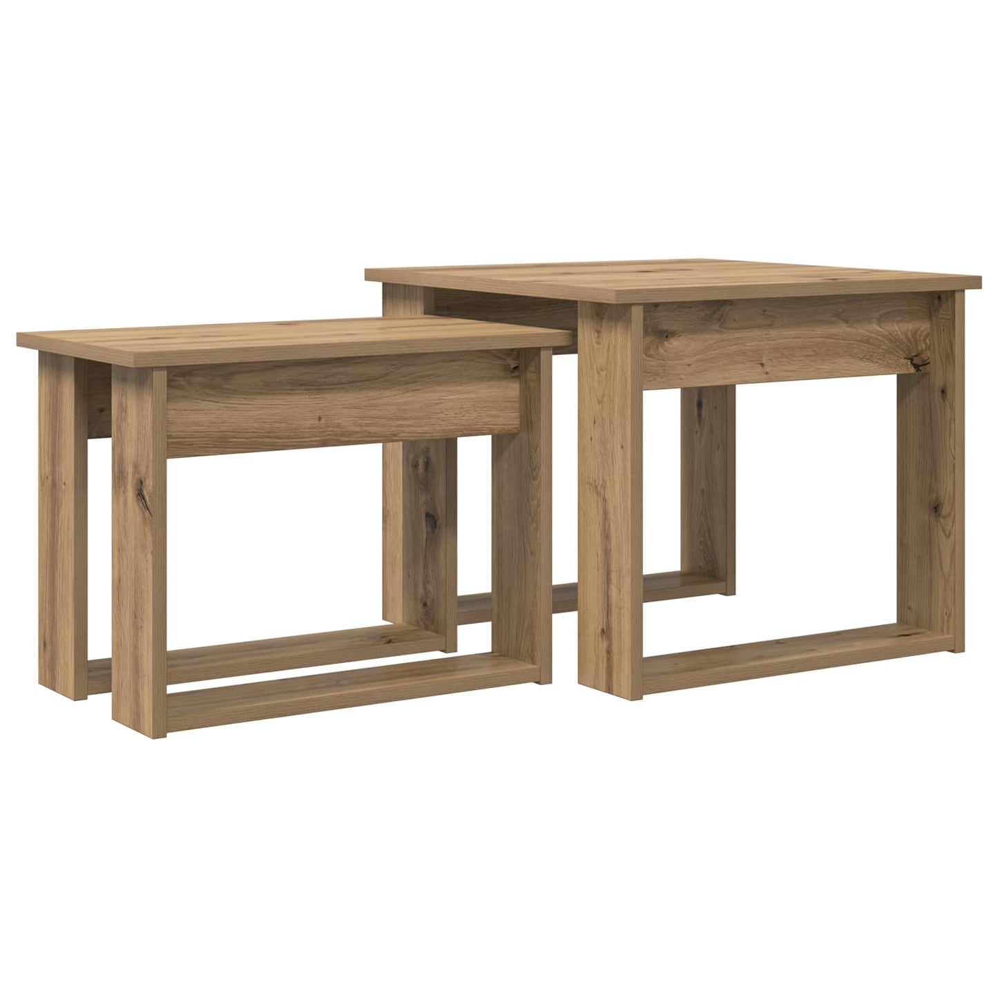 Kaffeetisch Set 2 stk. Artisan-Eiche 50 x 52 x 42 cm