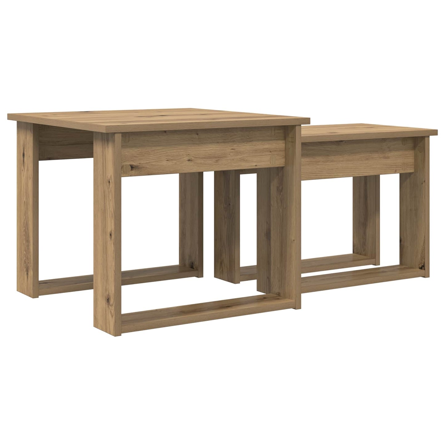 Kaffeetisch Set 2 stk. Artisan-Eiche 50 x 52 x 42 cm