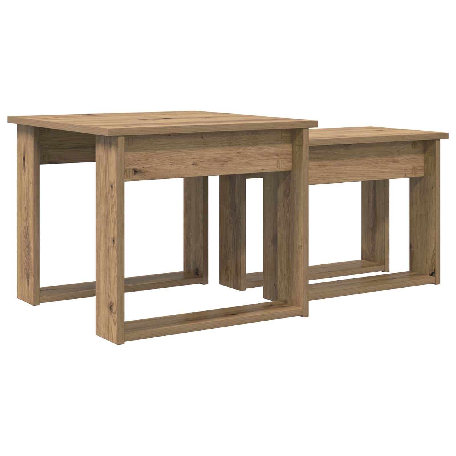 Kaffeetisch Set 2 stk. Artisan-Eiche 50 x 52 x 42 cm