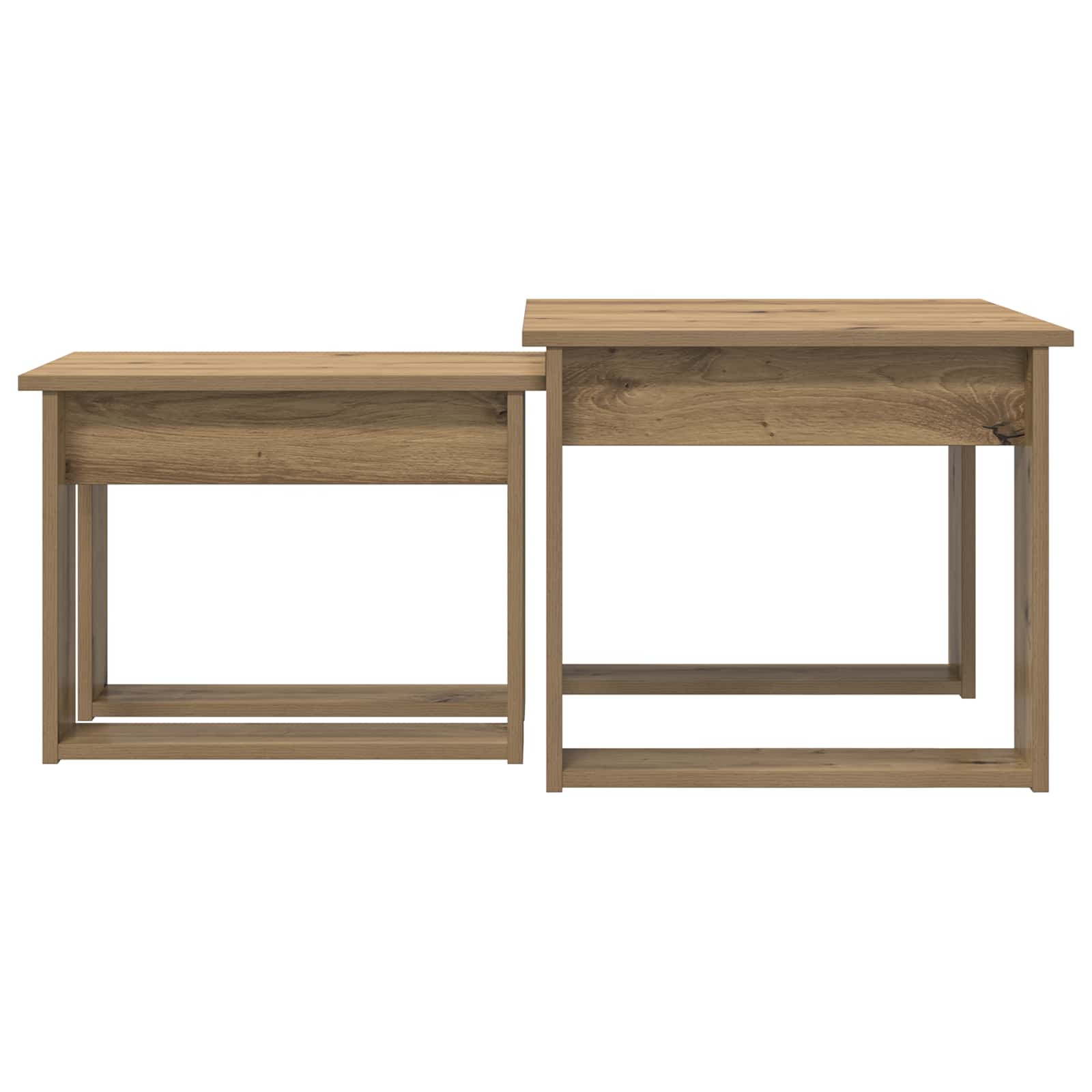 Kaffeetisch Set 2 stk. Artisan-Eiche 50 x 52 x 42 cm