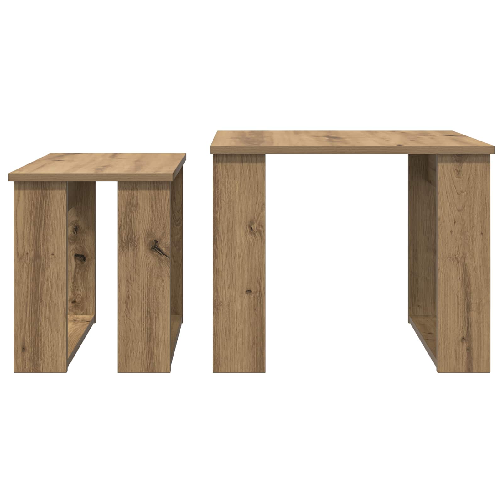 Kaffeetisch Set 2 stk. Artisan-Eiche 50 x 52 x 42 cm