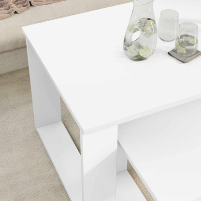 Kaffeetisch Set 2 stk. Weiß 100 x 50 x 42 cm Holzwerkstoff