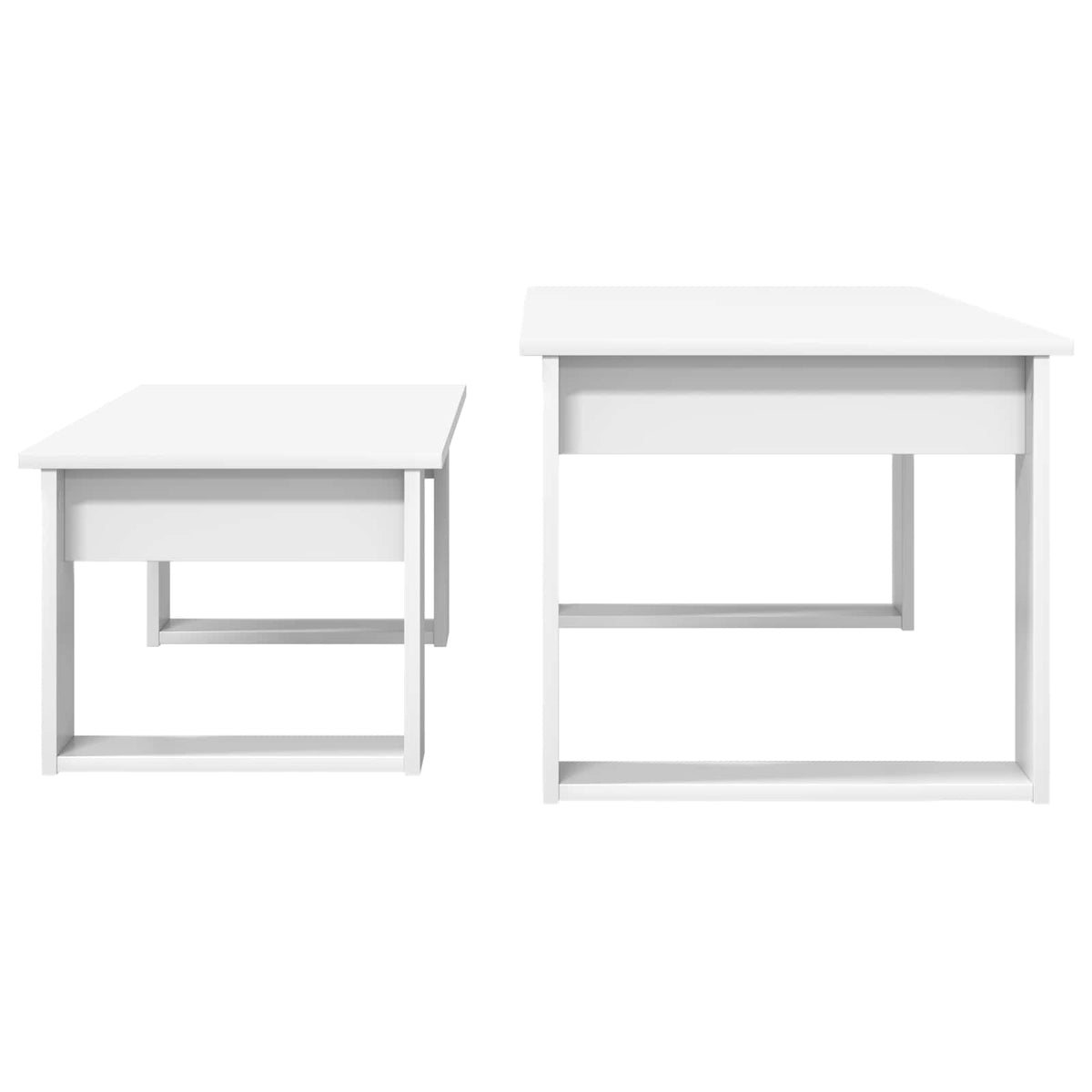 Kaffeetisch Set 2 stk. Weiß 100 x 50 x 42 cm Holzwerkstoff