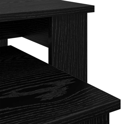 Kaffeetisch Set 2 stk. Schwarz Eichen-Optik 100 x 50 x 42 cm
