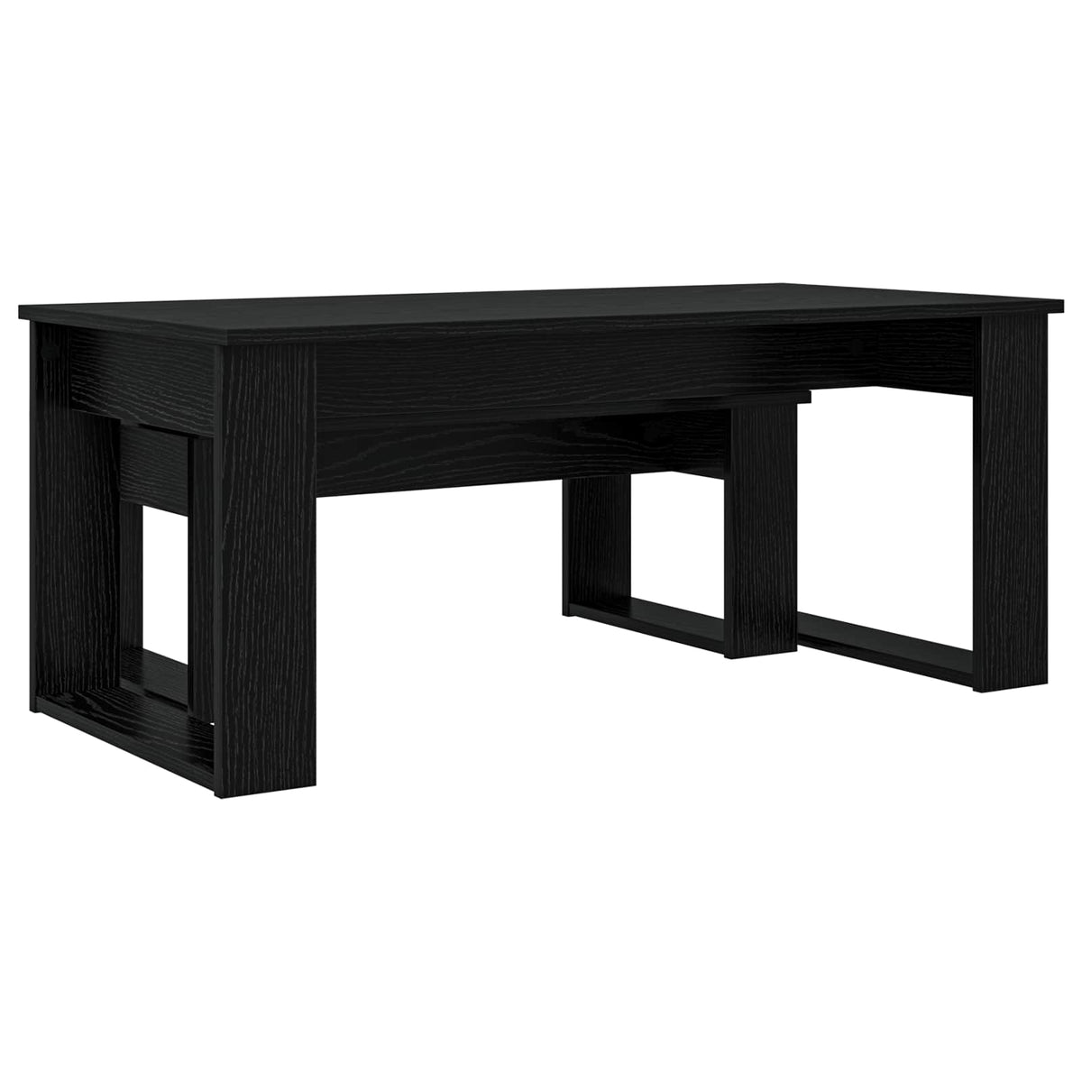 Kaffeetisch Set 2 stk. Schwarz Eichen-Optik 100 x 50 x 42 cm