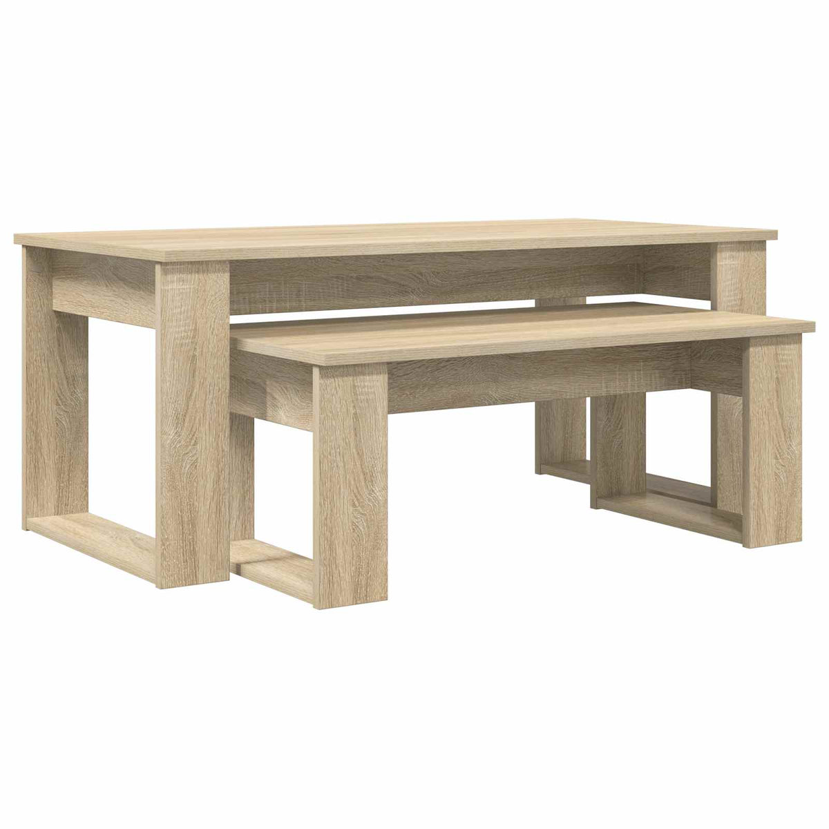 Kaffeetisch Set 2 stk. Sonoma-Eiche 100 x 50 x 42 cm
