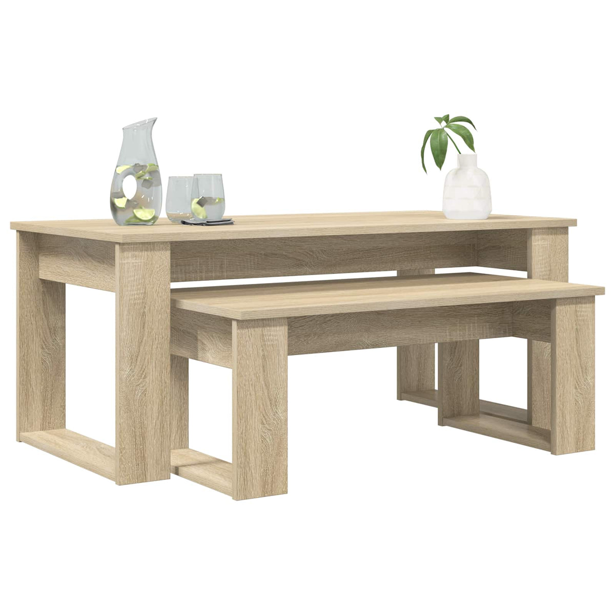 Kaffeetisch Set 2 stk. Sonoma-Eiche 100 x 50 x 42 cm