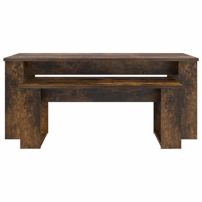 Kaffeetisch Set 2 stk. Räuchereiche 100 x 50 x 42 cm