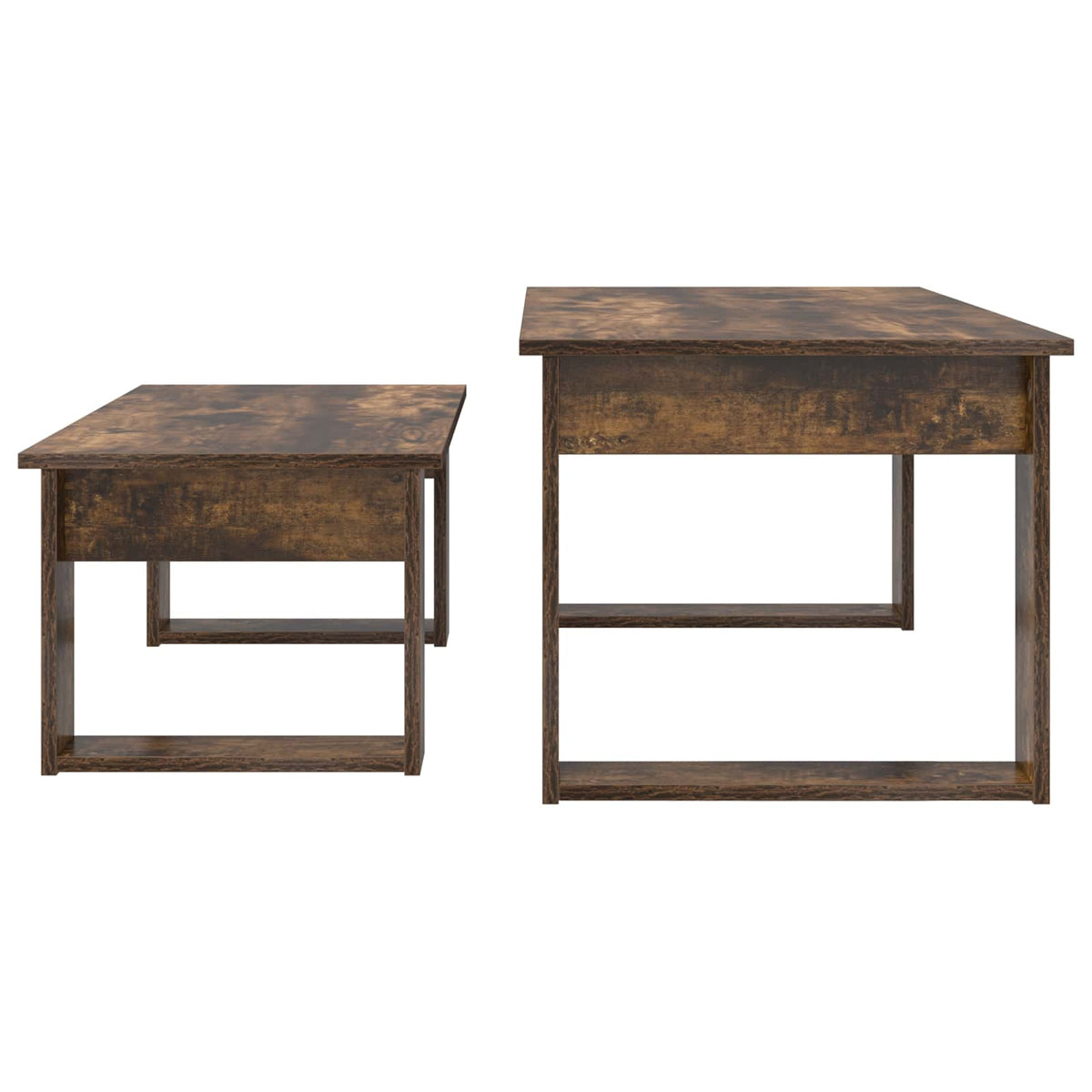 Kaffeetisch Set 2 stk. Räuchereiche 100 x 50 x 42 cm