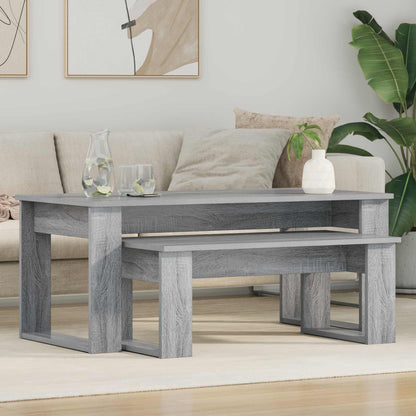 Kaffeetisch Set 2 stk. Sonoma-Grau 100 x 50 x 42 cm