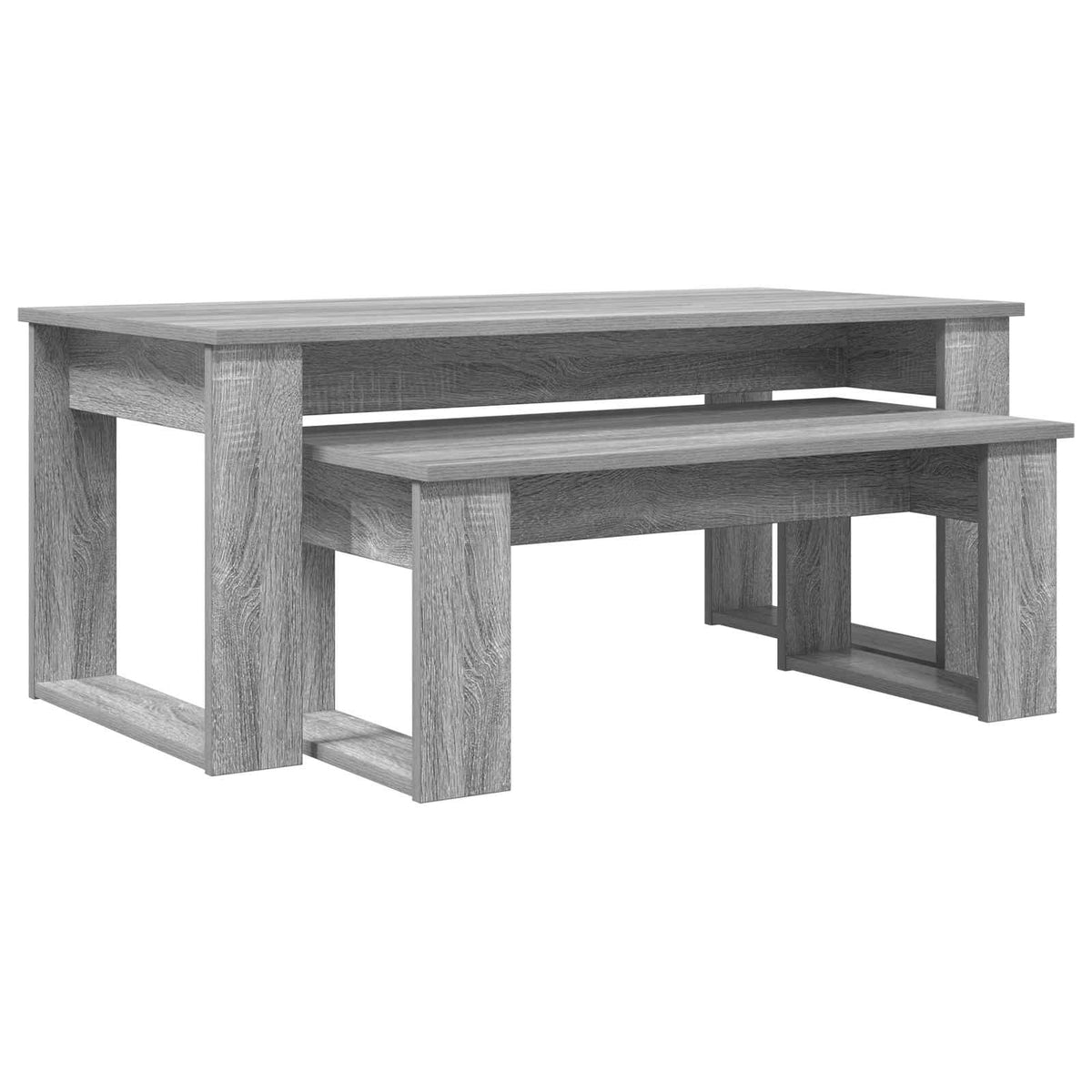 Kaffeetisch Set 2 stk. Sonoma-Grau 100 x 50 x 42 cm