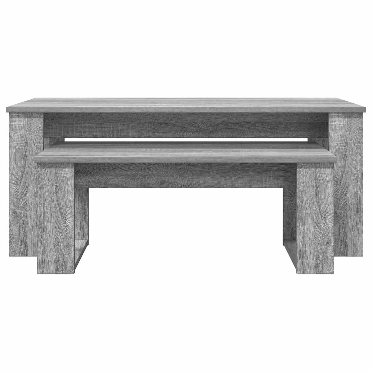 Kaffeetisch Set 2 stk. Sonoma-Grau 100 x 50 x 42 cm