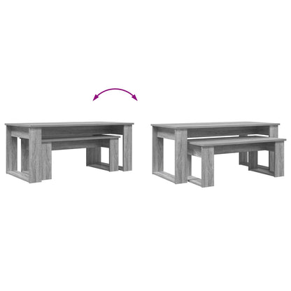 Kaffeetisch Set 2 stk. Sonoma-Grau 100 x 50 x 42 cm