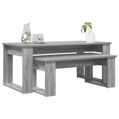 Kaffeetisch Set 2 stk. Sonoma-Grau 100 x 50 x 42 cm