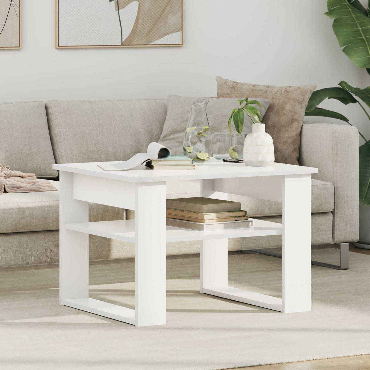 Couchtisch Weiß 64 x 54 x 44 cm Holzwerkstoff