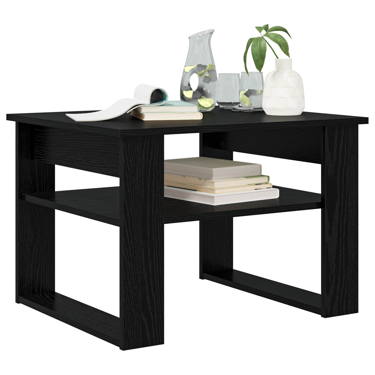 Couchtisch Schwarz Eichen-Optik 64 x 54 x 44 cm Holzwerkstoff