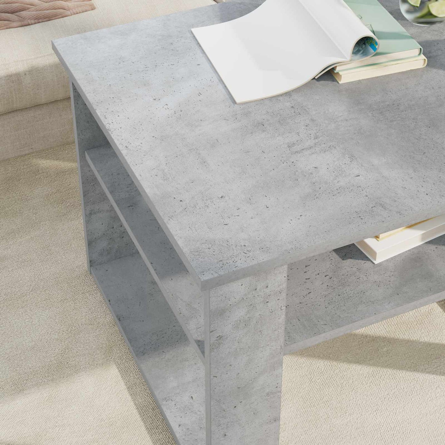 Couchtisch Betongrau 64 x 54 x 44 cm Holzwerkstoff