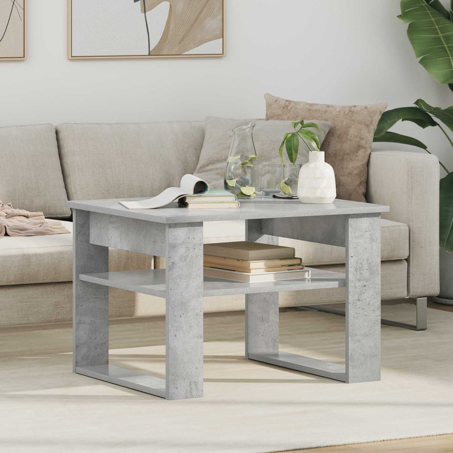 Couchtisch Betongrau 64 x 54 x 44 cm Holzwerkstoff