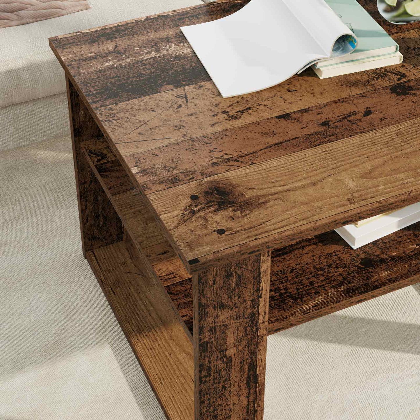 Couchtisch Altholz 64 x 54 x 44 cm Holzwerkstoff