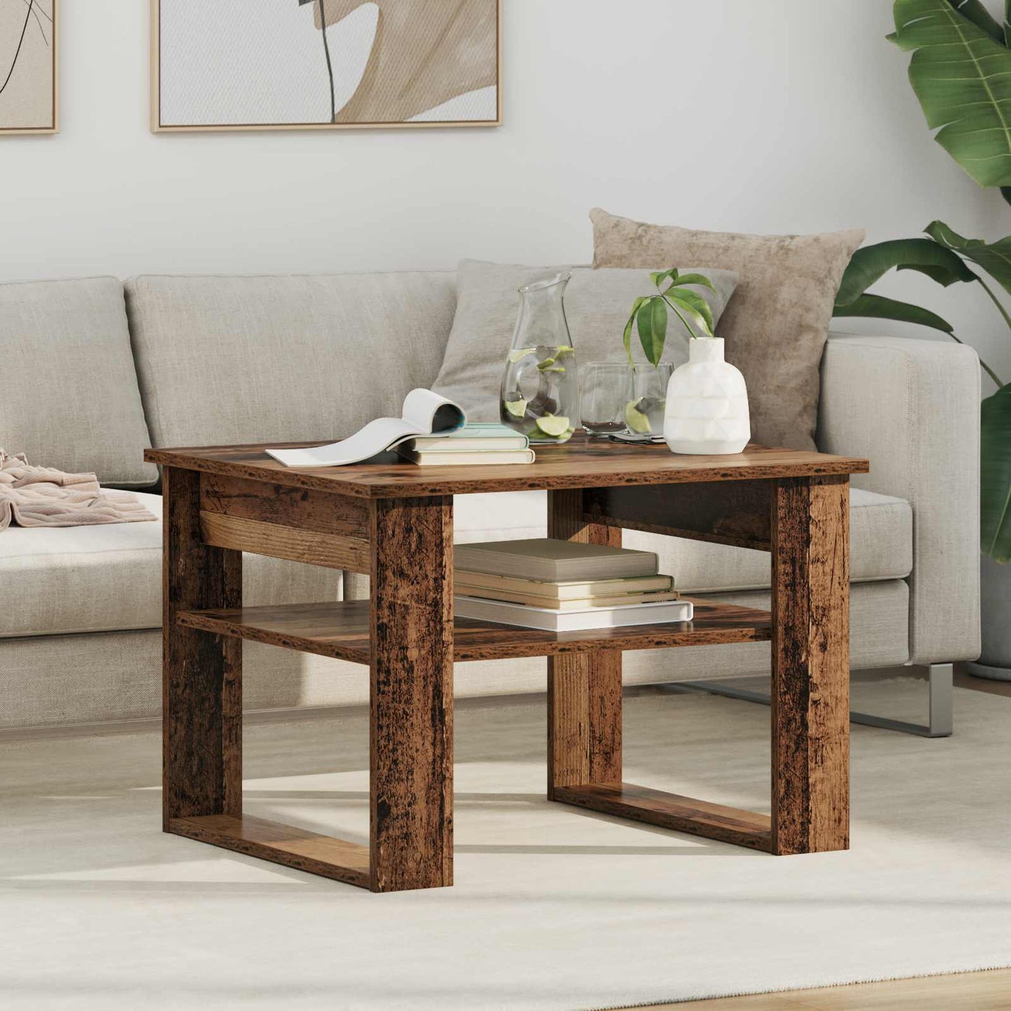 Couchtisch Altholz 64 x 54 x 44 cm Holzwerkstoff