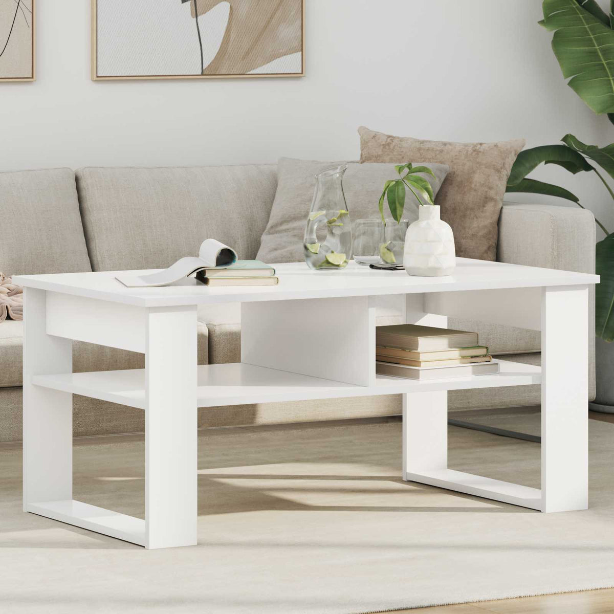 Couchtisch Weiß 96 x 54 x 44 cm Holzwerkstoff