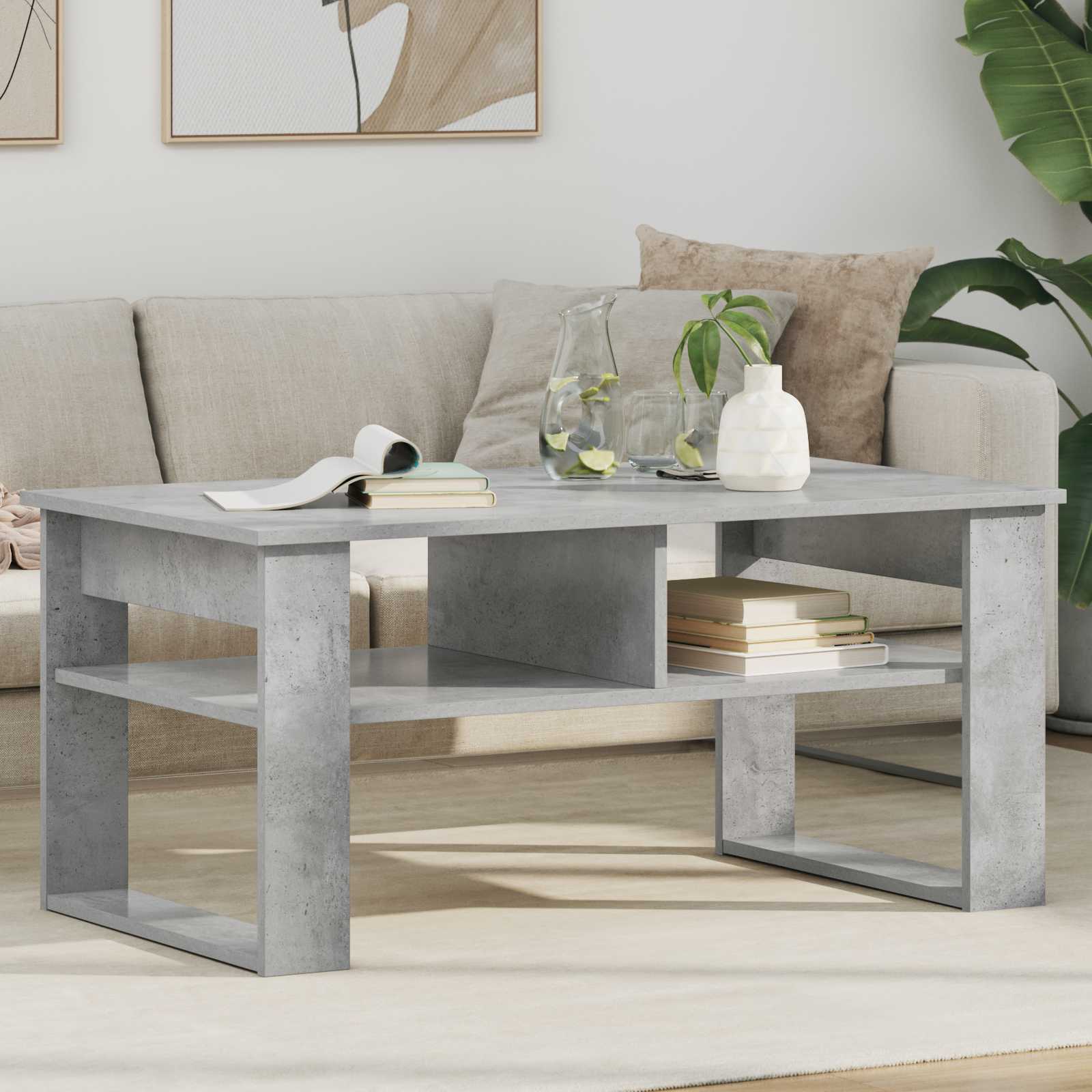 Couchtisch Betongrau 96 x 54 x 44 cm Holzwerkstoff