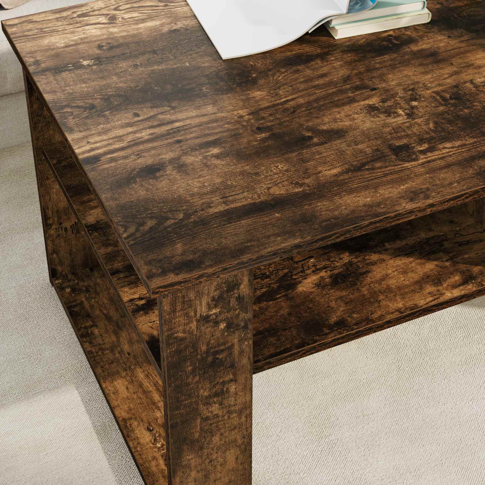 Couchtisch Räuchereiche 96 x 54 x 44 cm Holzwerkstoff