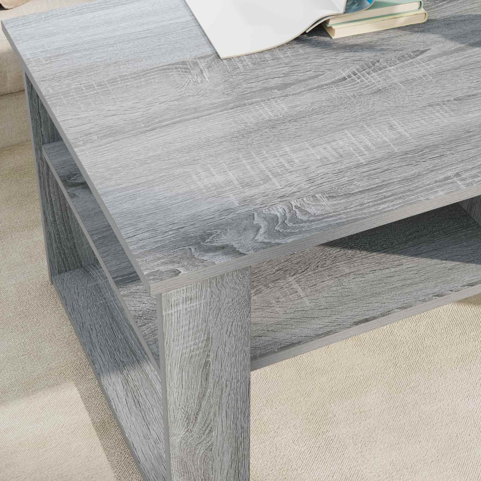 Couchtisch Sonoma-Grau 96 x 54 x 44 cm Holzwerkstoff
