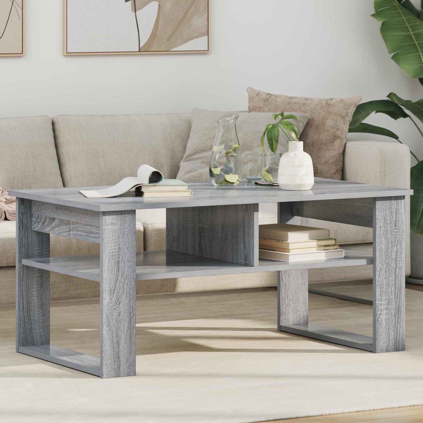Couchtisch Sonoma-Grau 96 x 54 x 44 cm Holzwerkstoff