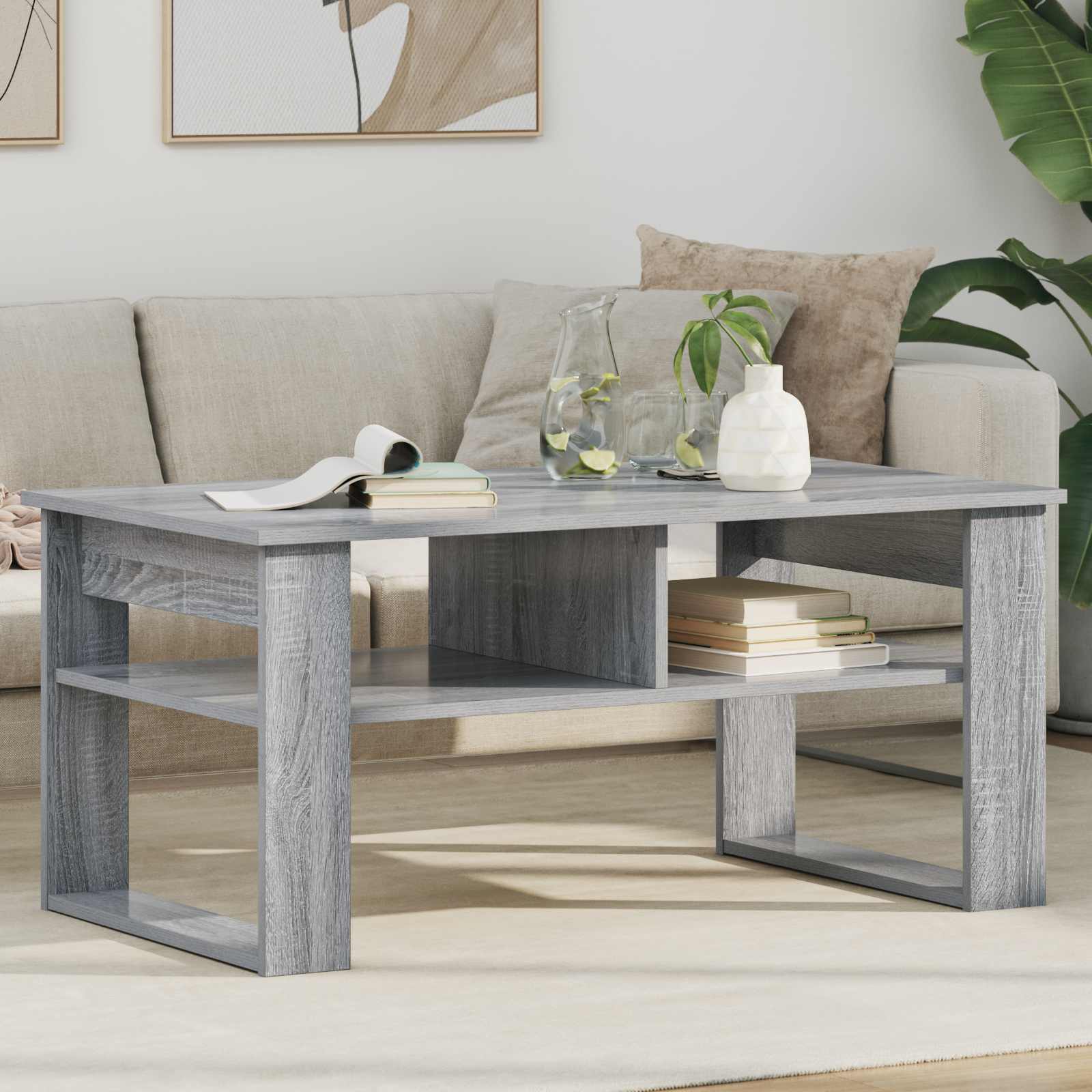 Couchtisch Sonoma-Grau 96 x 54 x 44 cm Holzwerkstoff