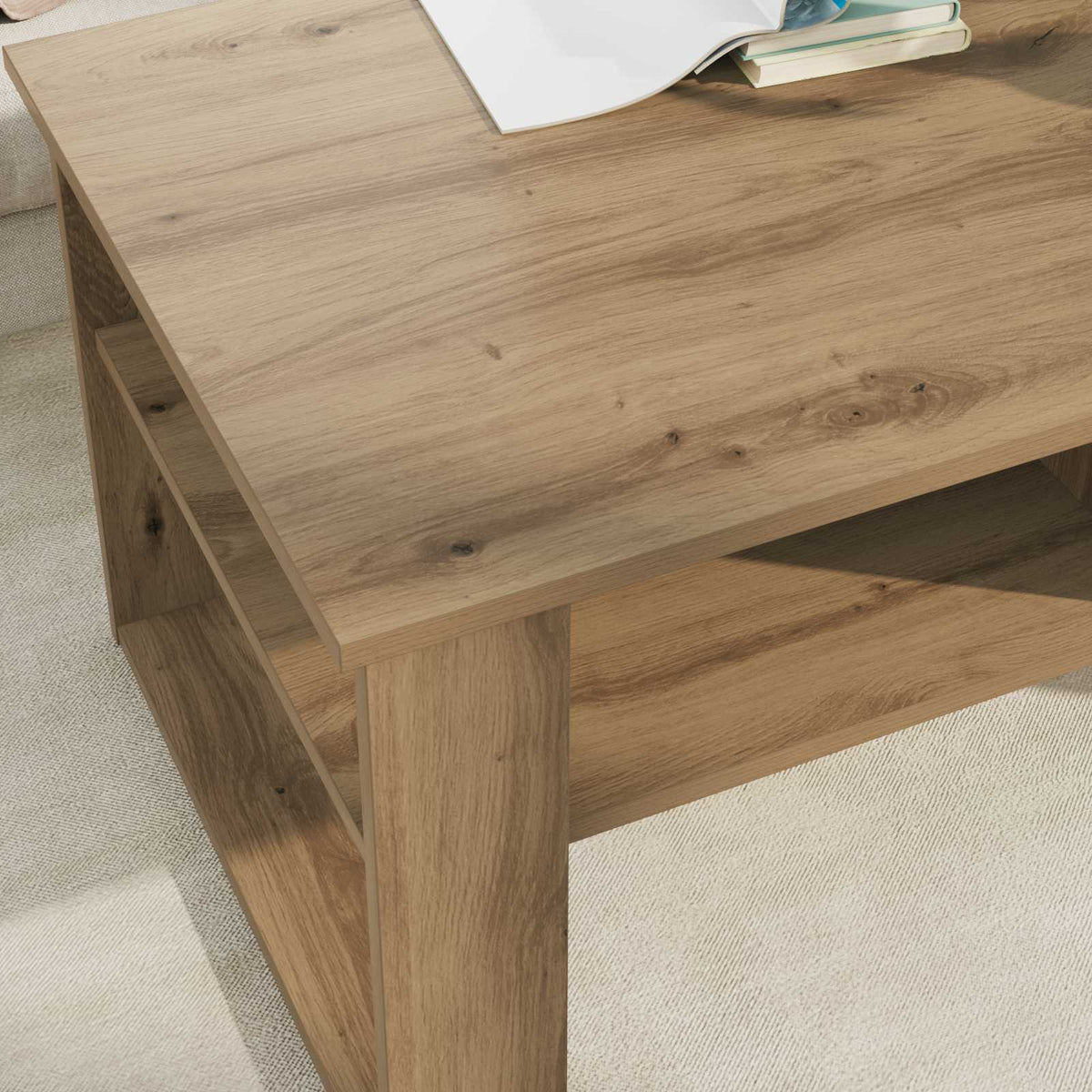 Couchtisch Artisan-Eiche 96 x 54 x 44 cm Holzwerkstoff