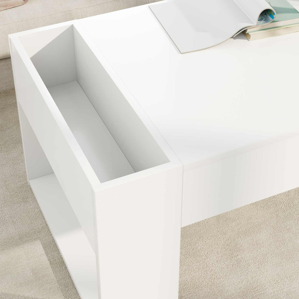 Couchtisch Weiß 110 x 50 x 41 cm Holzwerkstoff