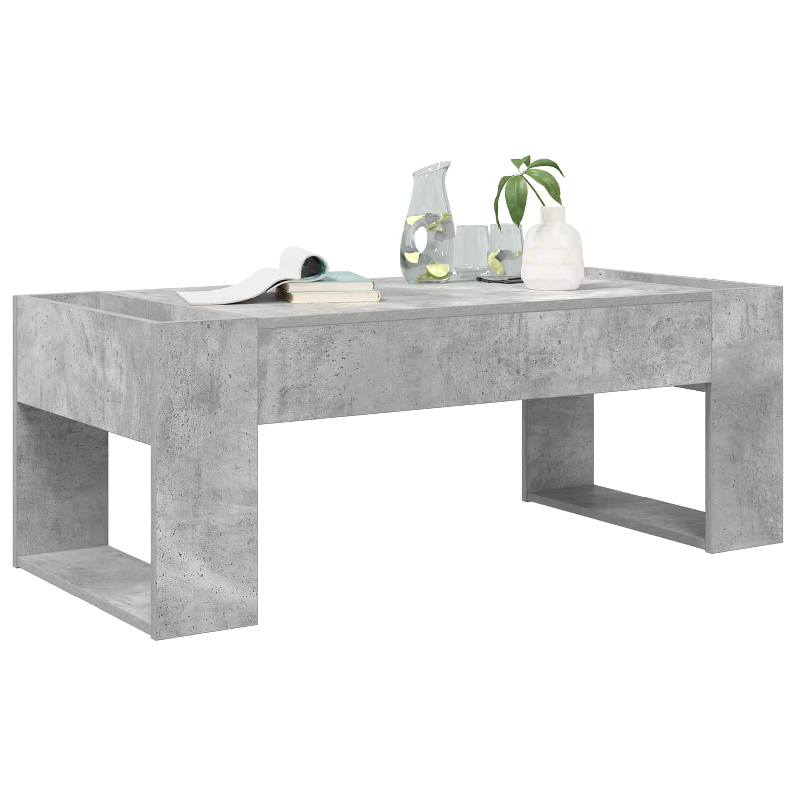 Couchtisch Betongrau 110 x 50 x 41 cm Holzwerkstoff